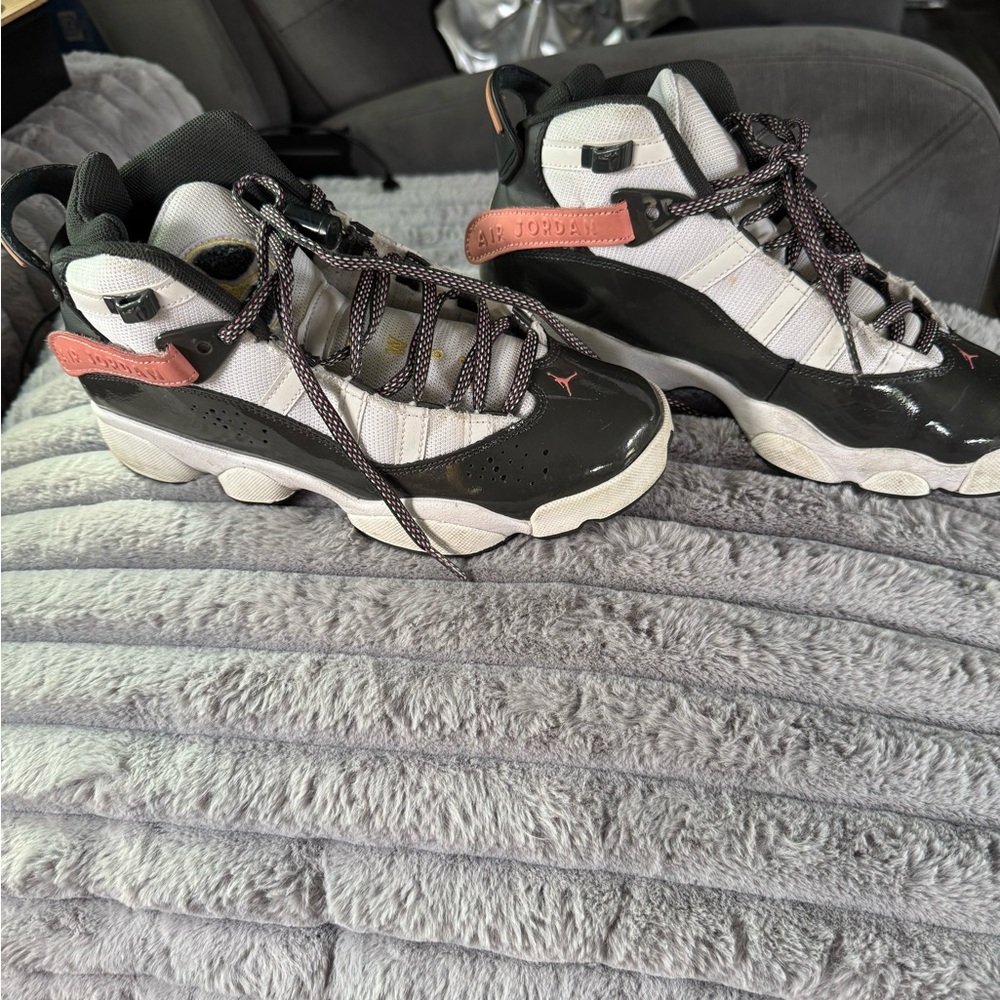 Nike Women's Sneakers - Black, White, and Pink